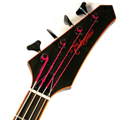 1985 Takamine GB400 Electric Bass - MIJ - Black & Red - RARE image 12