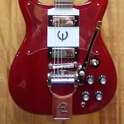 New Old Stock Epiphone Crestwood Tremotone 2020 - Present - Cherry image 1