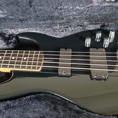 ESP Surveyor II 5 String Bass Black Ash Body EMG Music Man Stingray Pickup Active EQ Coil Tap for Precision Jazz PJ Tones MIJ Japan image 9