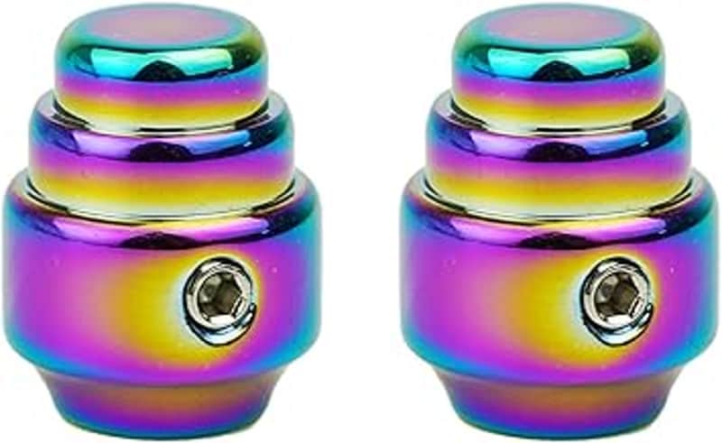 3 Way Guitar Switch Tip, Pack of 2 Metal Toggle Switch Pickup Selector Tip Knob Caps Electric Guitar Accessories (KG-1004, Rainbow Chameleon) image 1