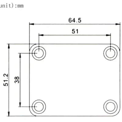 Electric Bass Guitar Metal Neck Plate - Black - With Gasket And Screws - New image 4