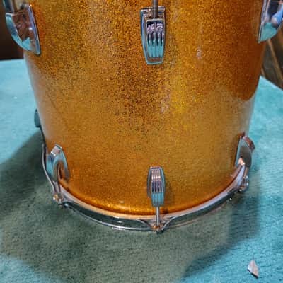 Ludwig 13"(Diameter)x12"(Depth) Rack Tom 1970's - Gold Sparkle image 3