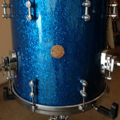 Gretsch New Classic Maple Drum Set 2011 Ocean Blue Sparkle 8, 10, 12, 14, 16, 18, 22 image 13