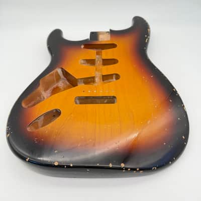 MJT Stratocaster Relic Body Alder Nitro Lefty Light mjt6629 image 5