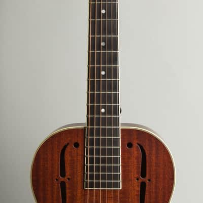 National  El Trovador Baritone Resophonic Electric Guitar (2009), ser. #15563, original black hard shell case. image 8