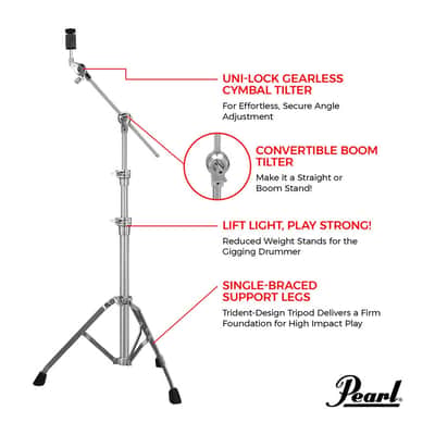 Immagine Pearl BC930S 930 Series Single-Braced Boom Cymbal Stand - 8