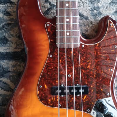 Fender American Deluxe Jazz Bass Special Edition Quilt 1999-2000 - Tobacco Burst image 4