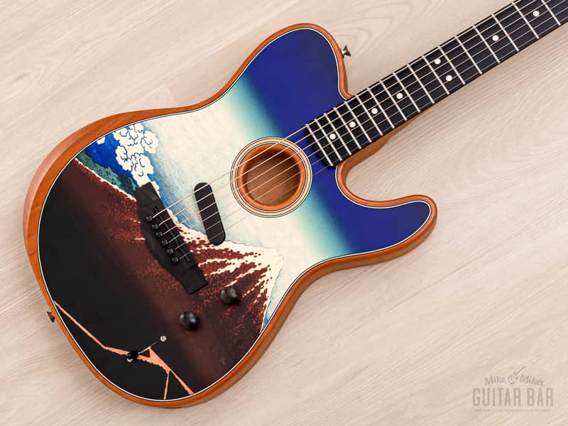 2023 Fender American Acoustasonic Telecaster Tokyo Flagship Limited Edition Hokusai Mt Fuji