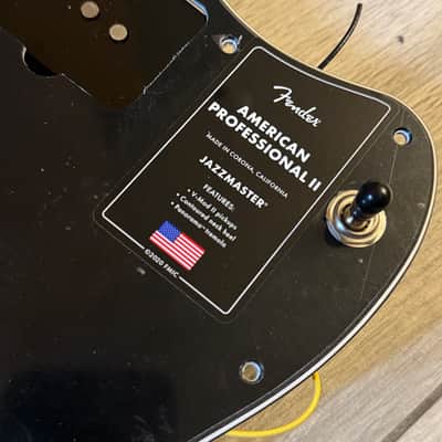 2025 Fender American Professional II Jazzmaster LOADED Pickguard Black USA V-Mod image 3