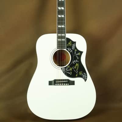 Gibson Hummingbird Alpine White Acoustic Guitar Rare! image 1