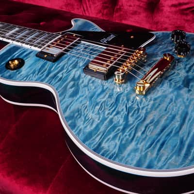 Gibson Les Paul Custom 3A Quilt Maple Top Ocean Blue Electric