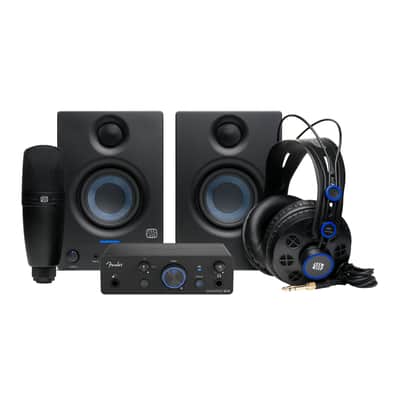 Fender Studio Quantum Complete Bundle USB-C Audio Interface with M7 MkII Condenser Microphone HD7 Headphones Eris 3.5 Gen 2 Studio Monitors Recording Software Home Studio Kit image 2