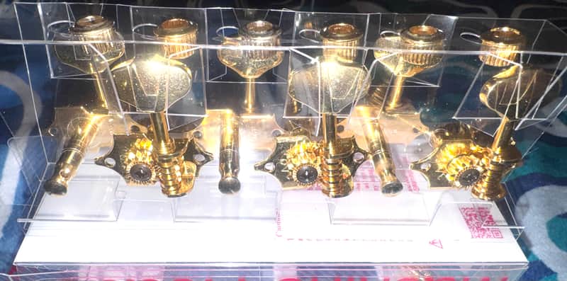Grover Grover Gold Butterbean Sta-Tite Vintage Open Gear Guitar Tuners V97G 2026 - Gold image 1