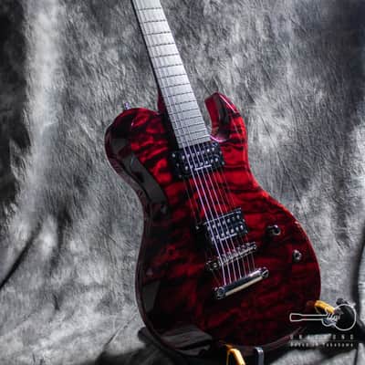 ESP E-DR-II-7st (DIR EN GREY Die Signature MODEL) - See Thru Dark Red image 3