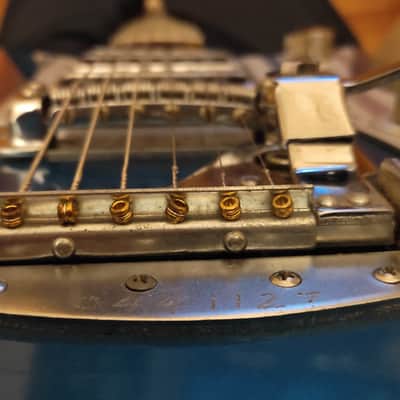 1966 Teisco Del Rey ET-460 "Shark Fin" - Metallic Blue image 8