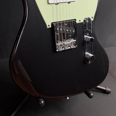Squier FSR Paranormal Offset Telecaster SJ Electric Guitar Charcoal Frost Metallic image 3
