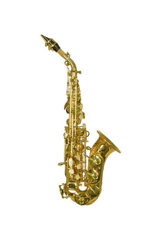 B - U.S.A. WSS-LQ Curved Soprano Saxophone w/Hard Case, Gloves, Cleaning Rod & Neck Strap image 1