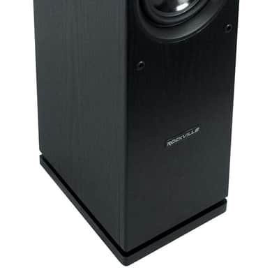(2) Rockville RockTower 68B Black Home Audio Tower Speakers Passive 8 Ohm image 6