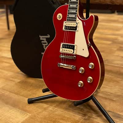 2021 Gibson Les Paul Classic HH Electric Guitar in Transparent Red w/ Gibson OHSC image 3