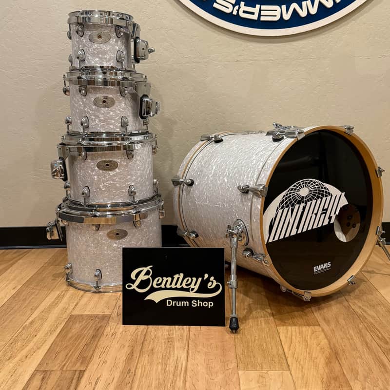 Premier Artist Series 5-Piece 8/10/12/14/22 Birch Drum Kit Set in White Marine Pearl (Rm4) image 1