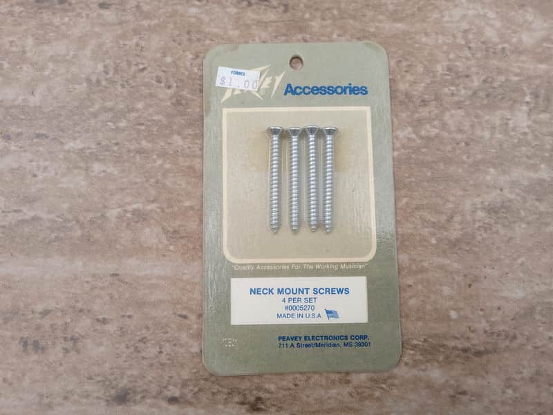 Set of Vintage NOS 1980's Peavey Neck Mount Screws in Original Packaging! image 1