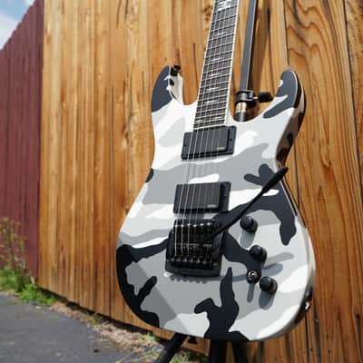 ESP Jeff Hanneman Signature Urban Camo 6-String Electric Guitar w/ Black Tolex Case (2022) image 5
