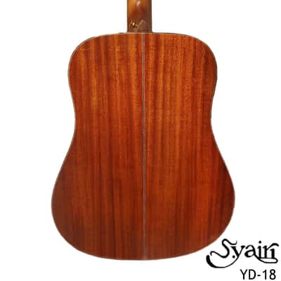 S.Yairi YD-18 Full Solid wood Sitka Spruce & Africa Mahogany Dreadnought acoustic guitar High-quality image 3