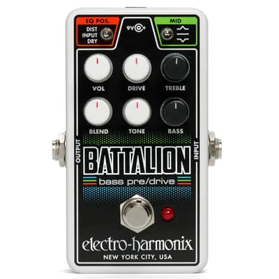 Electro-Harmonix Nano Battalion Bass Preamp Overdrive & Direct Box Effects Pedal image 2