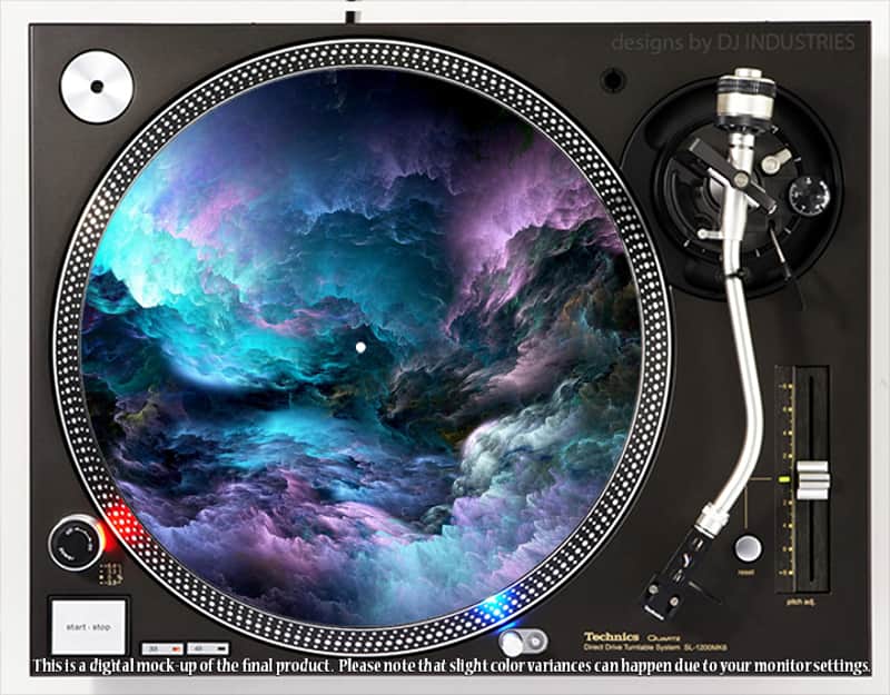 DJ Industries - Cloudy Chaos - DJ slipmat for vinyl LP record player turntable image 1