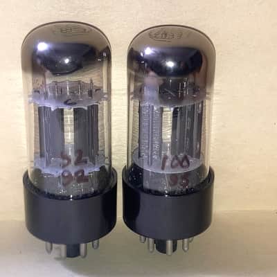 1956 Tung-Sol 6SN7GTB ECC33 Tall Bottle Tubes, Matched Pair, NOS Testing image 2
