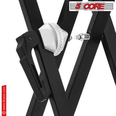5 Core Keyboard Stand Dual X Shape Gear Adjustable Foldable Portable Key Board DJ Controller Stands image 8