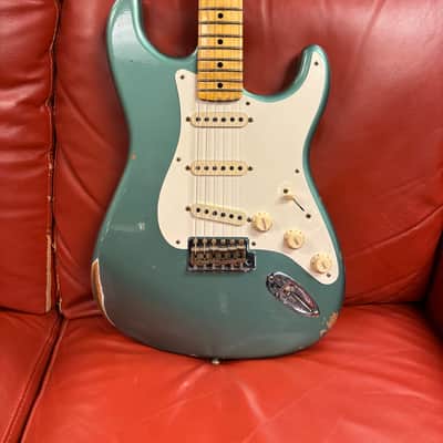 2024 Fender Custom Shop Limited Edition '57 Stratocaster Reissue Relic Faded Sherwood Metallic Green image 1