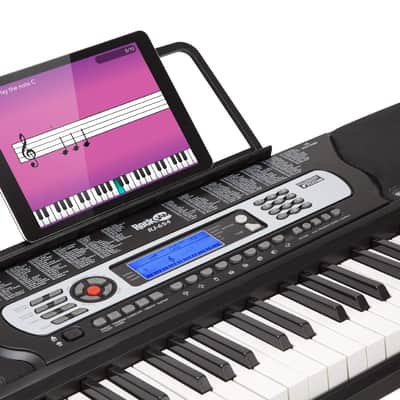 RockJam RJ654 54-Key Keyboard Piano, Black, with Power Supply, Sheet Music Stand, and Piano Note Stickers image 6