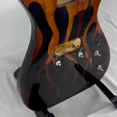 Unbranded Custom Strat Style Single Humbucker Electric Guitar Body - Flame Etched Top image 6