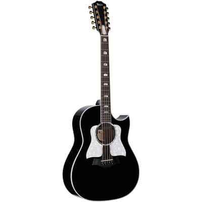 Taylor 657ce Bajo Quinto Grand Pacific Acoustic-Electric Guitar, 10-String (with Case), Black image 7