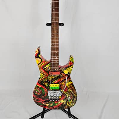 Funk Guitars USA Triple S Swirl Guitar super Strat w/ Floyd Rose & DiMarzio Pickups Shred Steve Vai Ibanez JEM DNA style image 3