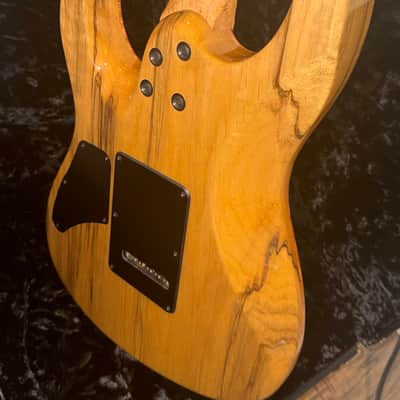Suhr Custom modern s waterfall burl maple top black limba body image 21