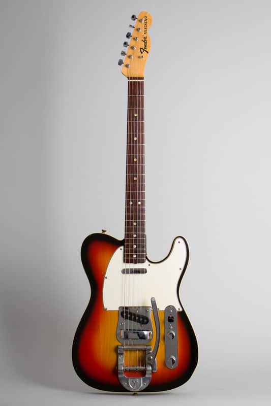 Fender Telecaster Custom with Bigsby Solid Body Electric Guitar (1968), ser. #219957, original black tolex hard shell case. image 1