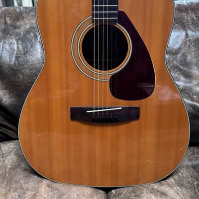 Yamaha FG-160 1974 with Vintage Folk Art Hard Shell Case image 1
