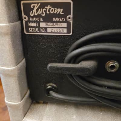 Kustom 200 A-5 200A-5 Amplifier 70's champagne gold Amp Head w/3x15 Speaker Cabinet image 5