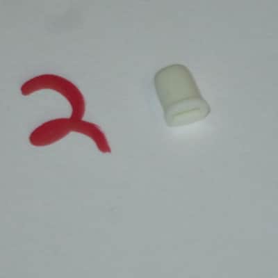 FIVE USED Slider CAPS for GE7 Equalizer or GE7B Bass Equalizer [all caps have visible cracks: 3 caps have hair-line cracks / one cap slightly wider crack(s) / one cap has bigger gap-crack(s)] AS IS & 1 new grommet image 12
