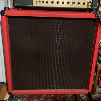 Mojotone 4x12 big box British style guitar cabinet 2018 Red Tolex image 11