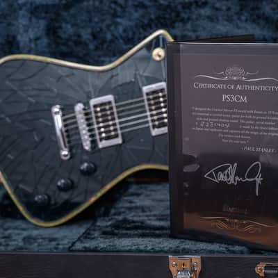 Ibanez Custom Shop Iceman PS3CM Paul Stanley Signature Black Cracked Mirror 2023 w/OHSC image 11