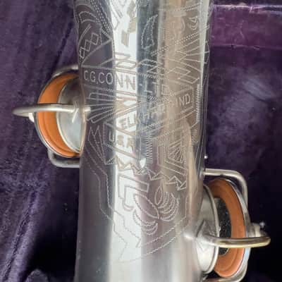 C.G. Conn Transitional Alto Sax 1932-33 Silver image 10
