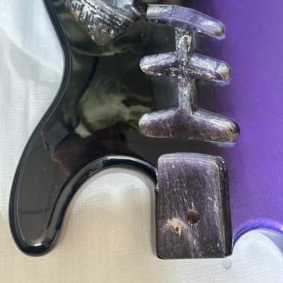 Alder Wood Purple Black Guitar Strat Style Body image 4