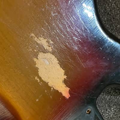 1974 Fender Precision bass body Sunburst original image 8