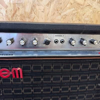 Vintage 1970s WEM Watkins Monitor Reverb Guitar Amplifier 2x12 Combo w/ Goodmans image 3