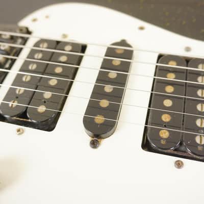 Moon Katze HSH Superstrat 1980s Black Gold Sparkle PGM MIJ image 8