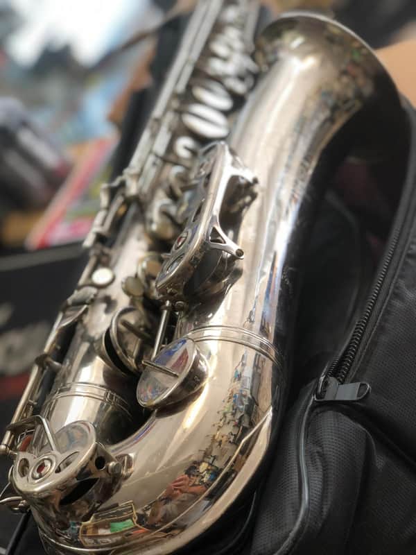AMATI Toneking Kraslice Tenor Sax s.n. 31601 Czech made 1970 - silver image 1