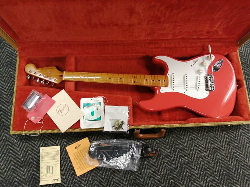 Fender  Hank Marvin Stratocaster MIJ 1996 Fiesta Red image 1